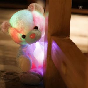 Ours veilleuse colorée, peluche douce pour le sommeil