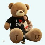 Peluche ours géant doux avec T-shirt câlin