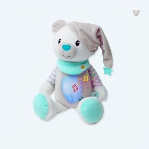 Peluche ours musical doux veilleuse pour nuits apaisantes