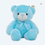 Peluche ours bleu LED doux pour un sommeil apaisant