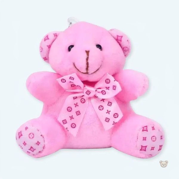 peluche-ours-porte-cles-rose-doux-accessoire-mignon-1 Peluche ours rose doux en porte-clés, accessoire mignon