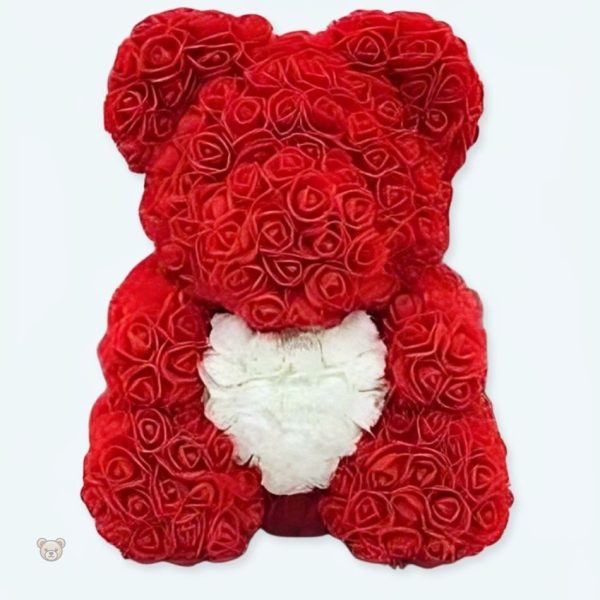 peluche-ours-rouge-doux-collection-romantique-unique-1 Peluche ours rouge doux, collection romantique unique