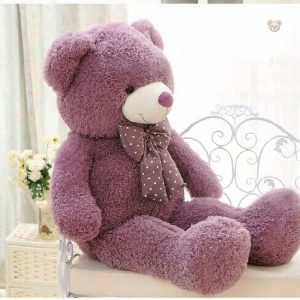 Ours en peluche géant violet, idéal pour le confort des enfants