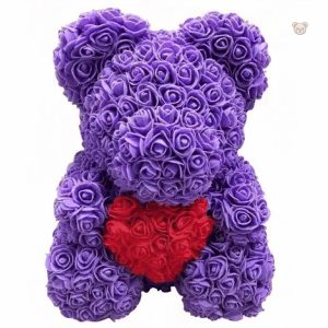 Ours peluche doux et coloré, idéal pour les câlins d'enfants