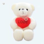Peluche ourson blanc doux