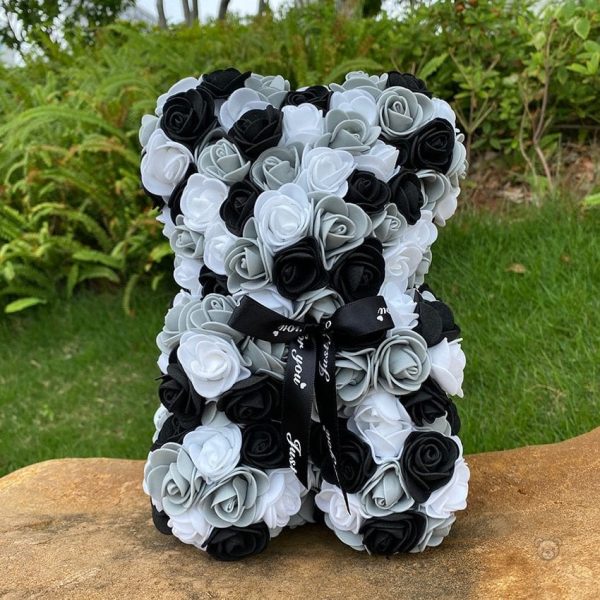 Peluche ourson rose bicolore pour la Saint-Valentin - vue 14