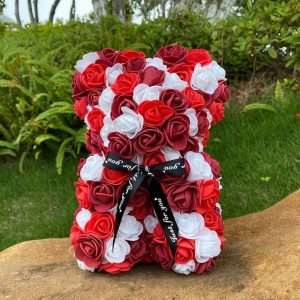 Peluche Saint-Valentin ourson rose tendre
