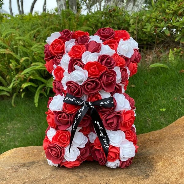 Peluche Saint-Valentin ourson rose tendre