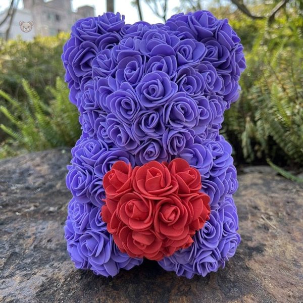 Peluche ourson rose bicolore pour la Saint-Valentin - vue 30