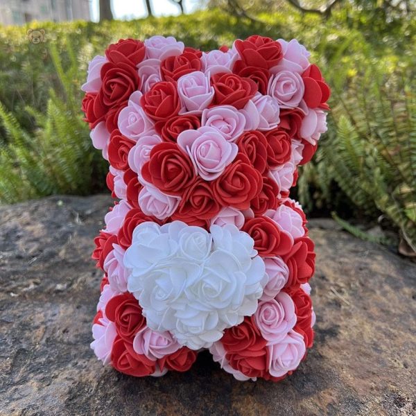 Peluche ourson rose bicolore pour la Saint-Valentin - vue 38
