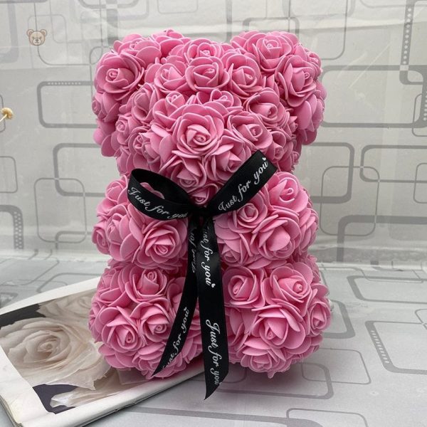 Peluche ourson rose bicolore pour la Saint-Valentin - vue 51