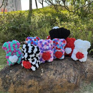 Ourson en peluche doux avec cœur rose pour les amoureux