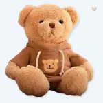 Peluche ourson marron douce et chaleureuse pour l'hiver