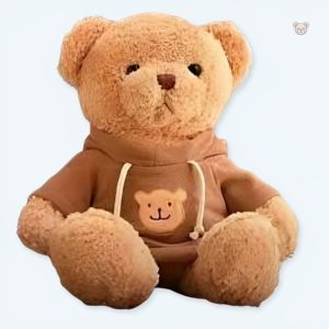 Peluche ourson marron douce et chaleureuse pour l'hiver