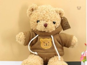Peluche marron douce, parfaite pour les câlins réconfortants