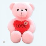 Peluche ourson rose douce pour câlins d'enfants