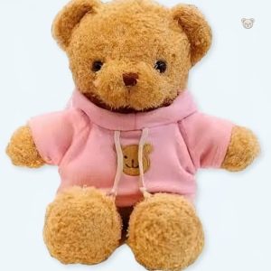 Peluche ourson rose doux pour enfant, parfait pour les câlins
