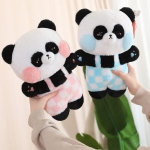 Panda en peluche, joues rebondies, parfait pour les enfants