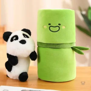 Doux panda blanc en peluche, accessoire mignon