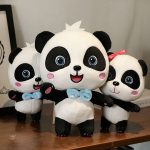 Panda bleu en peluche, compagnon idéal pour les petits