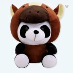 Peluche panda cheval douce et amusante pour les enfants
