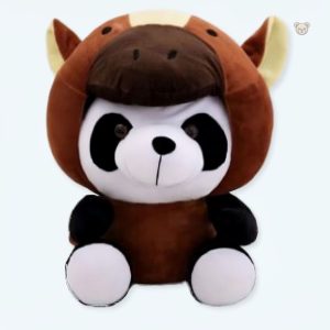 Peluche panda cheval douce et amusante pour les enfants