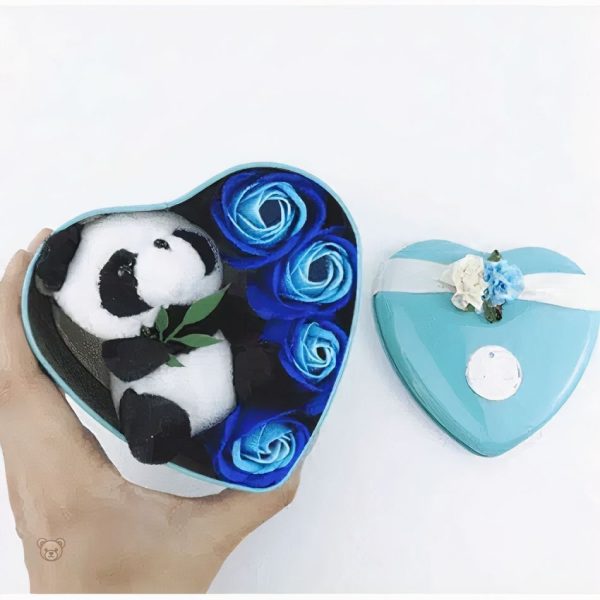 Panda romantique en peluche douce, cadeau idéal pour les amoureux