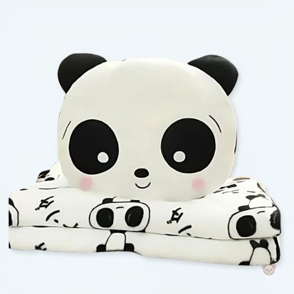 peluche-panda-doux-calin-avec-couverture-chaleureuse-1 Peluche panda douce avec couverture chaleureuse
