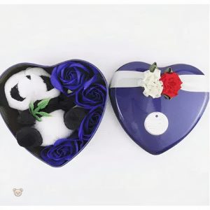 Coffret amoureux avec peluche panda, parfait pour la Saint Valentin
