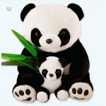 Peluche panda duo câlin douce pour enfants