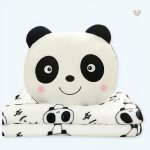 Peluche panda douce avec couverture confortable