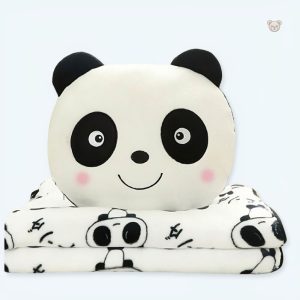 Peluche panda douce avec couverture confortable