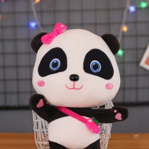 Doudou panda rose idéal pour les moments tendres