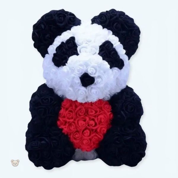 peluche-panda-rose-rouge-douce-caline-decoration-enfant-1 Peluche panda rose et rouge douce pour enfants