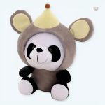 Peluche panda souris douce et câline pour enfants