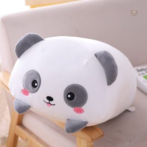 Peluche panda squishmallow avec joues roses adorables