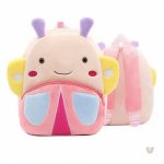 Sac à dos enfant en peluche fun et doux, motif papillon
