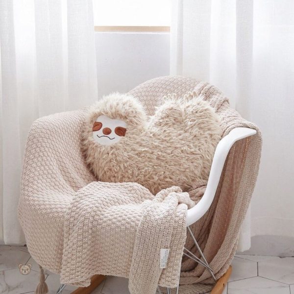 Peluche paresseux en forme de cœur pour enfants