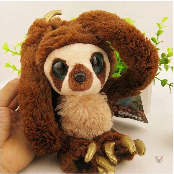 Animal en peluche paresseux, style jungle, doux et câlin