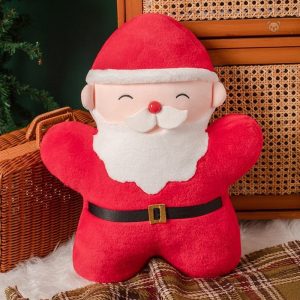 Peluche père Noël au nez rouge pour les fêtes de Noël