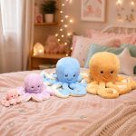 Jolie peluche pieuvre aux teintes vives