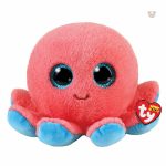 Peluche d'océan à câliner, design pieuvre colorée pour enfants