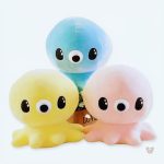 Peluche pieuvre Kawaii bleue douce pour enfant