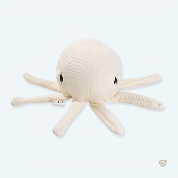 peluche-pieuvre-ecru-douce-caline-decoration-marine-1 Peluche pieuvre écru douce et câline