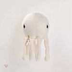 Décoration marine : peluche pieuvre écru et accueillante
