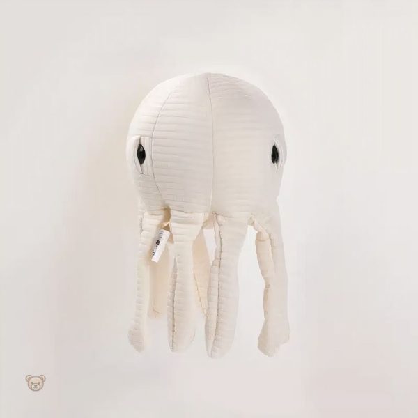 Décoration marine : peluche pieuvre écru et accueillante