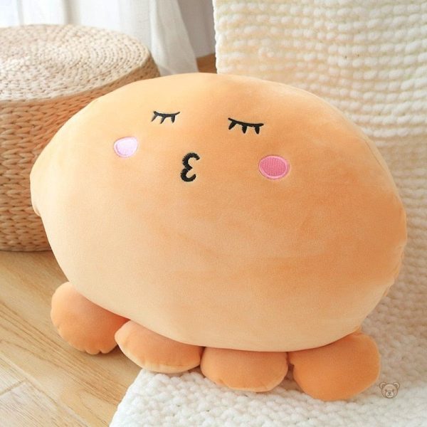 Peluche pieuvre multicolore en peluche douce