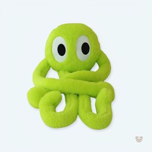 Peluche pieuvre géante douce verte pour enfant