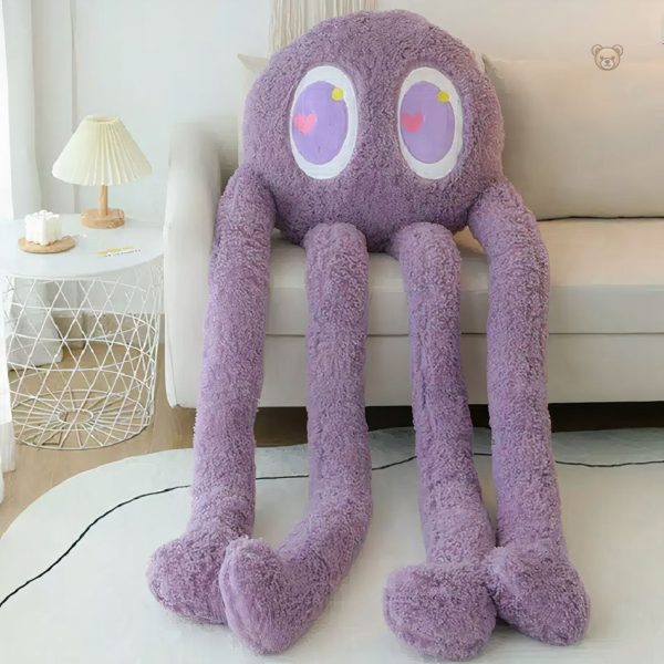 Peluche géante en forme de pieuvre, parfaite pour jouer et câliner