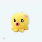 Peluche pieuvre jaune douce, porte-clés mignon et pratique